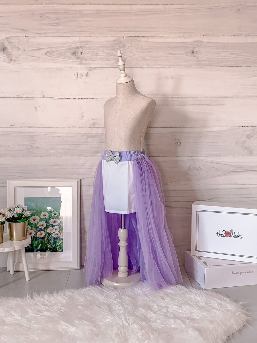 purple and white tutu dress Purple & White Tulle Dress Mace & Co Kids
